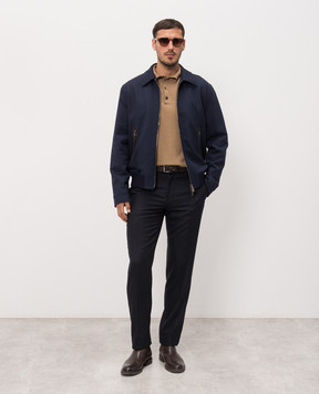 ISAIA Синие брюки из шерсти 007315P9010
