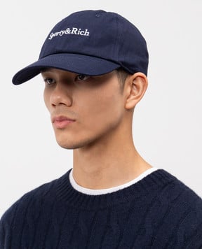 Sporty & Rich Синяя кепка с вышивкой логотипа AC07964300BL106