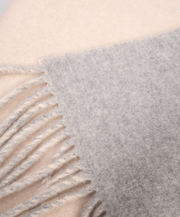 Brunello Cucinelli Двухсторонний плед из кашемира с бахромой MPLA98162L изображение 2