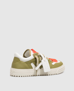 Off-White Комбіновані кросівки Court 3.0 кольору хакі OF05759310