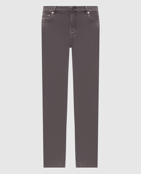 Brunello Cucinelli Серые джинсы с логотип патч M277PO2090