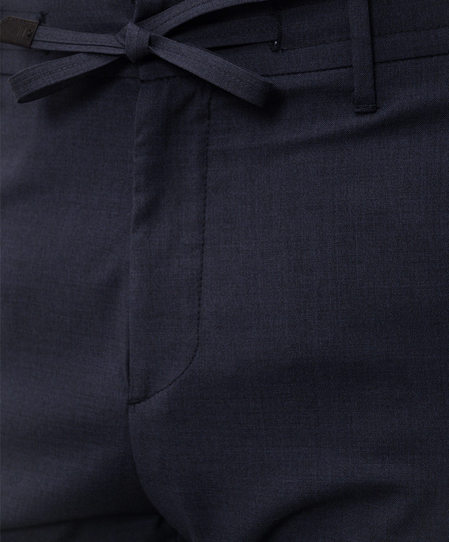 Canali Сині штани з вовни AR03652V91659 зображення 5