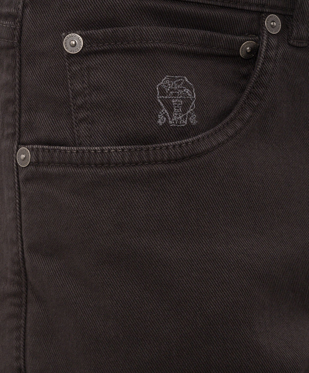 Brunello Cucinelli Темно-коричневі джинси M277PX1290 зображення 5