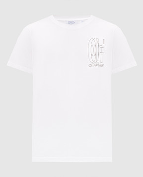 Off-White Біла футболка з принтом емблеми Double Arrow 44MAA027S26J003