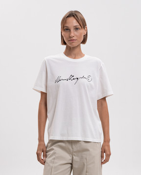 Maison Margiela MM6 Біла футболка з принтом логотипа S52GC0368M20258
