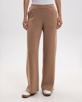 Kiton Коричневые спортивные брюки из шерсти и кашемира D62941K0584L