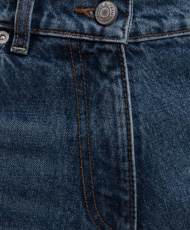 Magda Butrym Сині джинси з ефектом потертості DENIM11PANTS213726 зображення 5