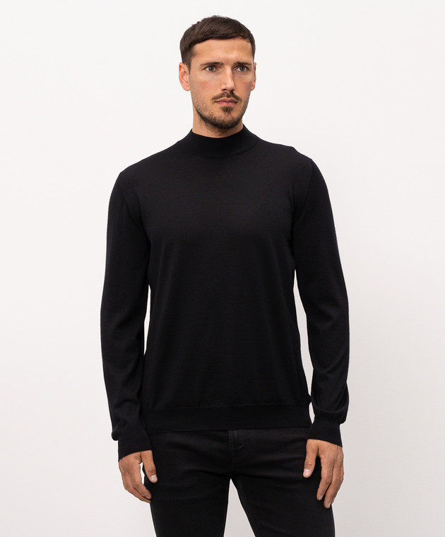 Kiton Чорний светр з кашеміру та шовку UMKXX03 зображення 3