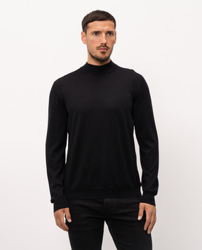 Kiton Чорний светр з кашеміру та шовку UMKXX03