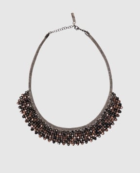 Peserico Колье с цепочкой мониль и бусинами Punto Luce S35487C0CC706