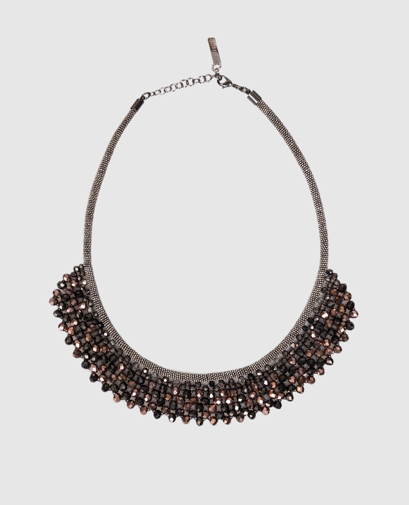 Колье с цепочкой мониль и бусинами Punto Luce