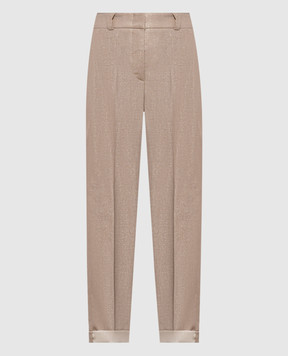 Peserico Бежеві штани з люрексом A0468000591