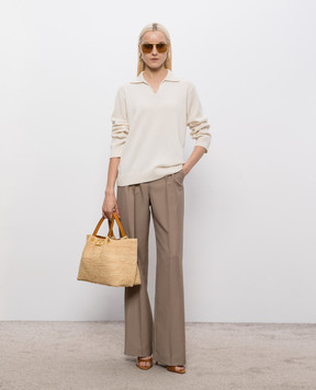 Valentino Коричневые брюки с шерстью 9B3RB766A6D