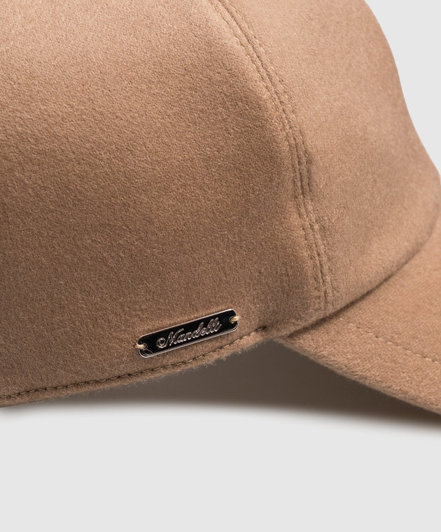 Enrico Mandelli Коричневая кепка из кашемира CAP4014816 изображение 4