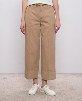 Twinset Бежеві штани з поясом 261TP2150