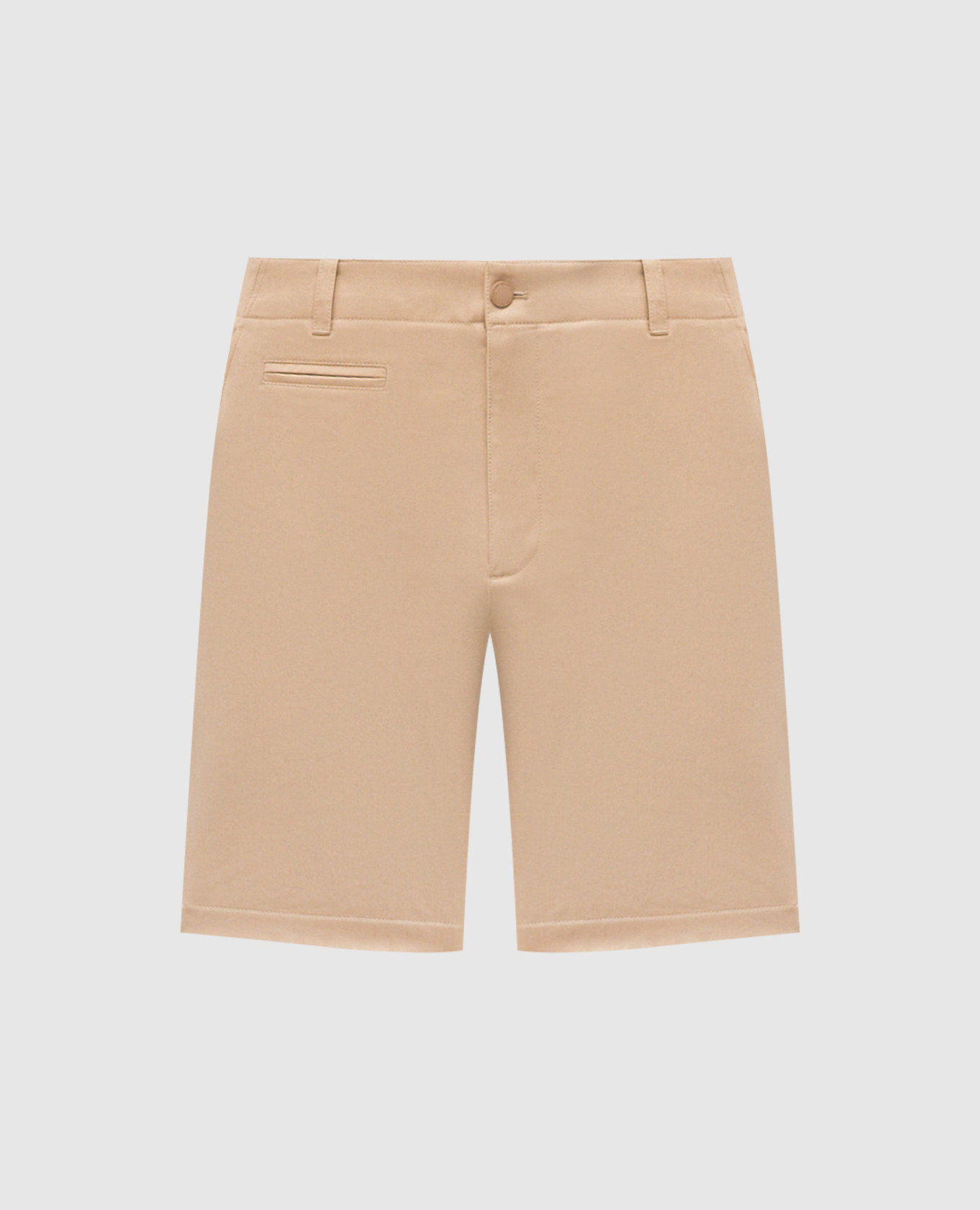 

Бежевые шорты с нашивкой логотипа, Бежевый, Шорты