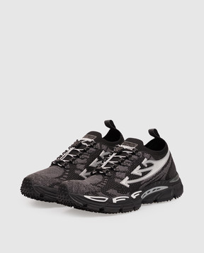 Off-White Черные кроссовки Be Right Back в узор OF06207001