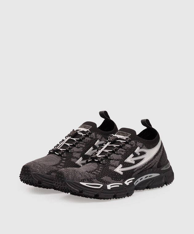 Off-White Чорні кросівки Be Right Back у візерунок OF06207001 зображення 2