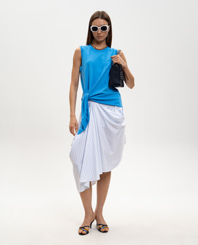 JW Anderson Синяя майка с вышивкой монограммы JO0284PG1810