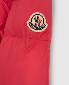 Moncler ENFANT Детская розовая пуховая куртка с нашивкой логотипа K29541A00016597YW1214