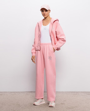 Sporty & Rich Белая майка Yankees с кристаллами TO136718635WH01