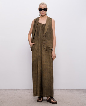 UMA WANG Коричневий комбінезон Paul UW3053