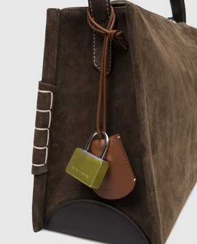 JW Anderson Коричневий брелок у вигляді навісного замка для сумки з логотипом AC0451FA0508w