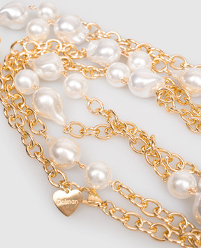 Dolman Bijoux Золотистий ланцюжок з намистинами 75173