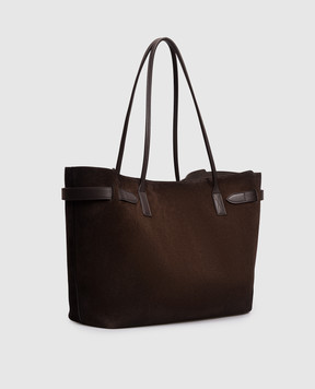 Balenciaga Коричневая замшевая сумка Bel Air 8456132ACCH