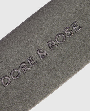 Dore & Rose Сіра пов'язка на голову із шовку SILKHEADBAND