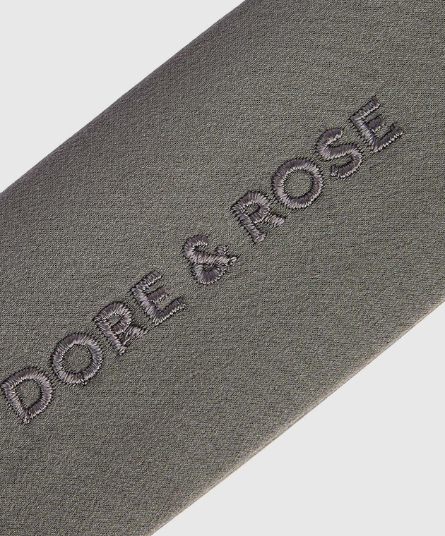 Dore & Rose Сіра пов'язка на голову із шовку SILKHEADBAND зображення 2