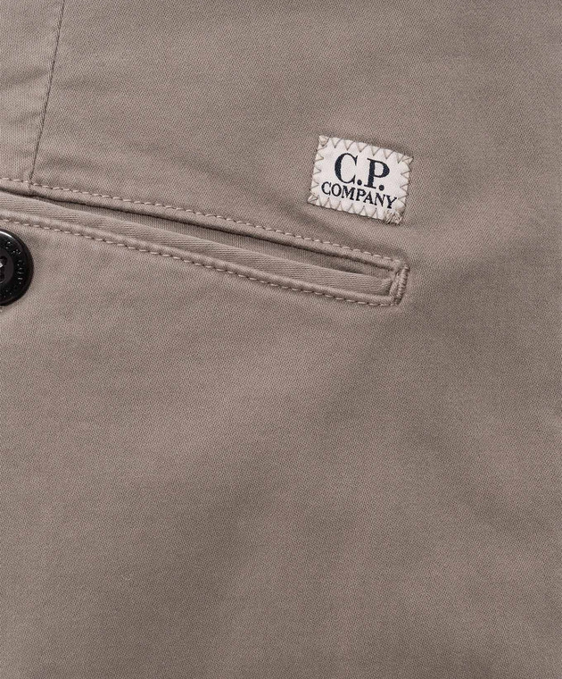 C.P. Company Брюки-карго цвета хаки с патчем логотипа MPA090A005529G изображение 5