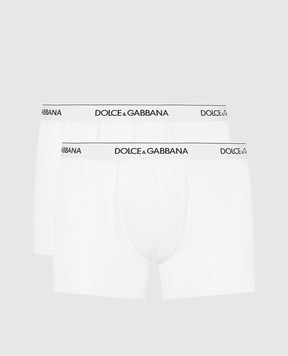 Dolce&Gabbana Набір білих трусів з візерунком логотипа M9C07JONN95