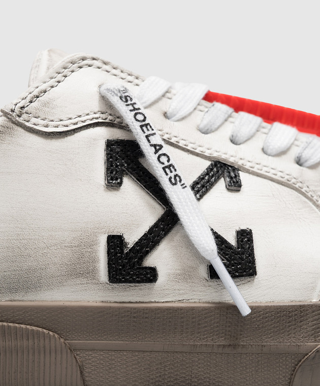 Off-White Кожаные кеды Vulcanized с винтажным эффектом OF06386001 изображение 5