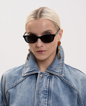 Saint Laurent Черные очки Wellington 862897Y9956