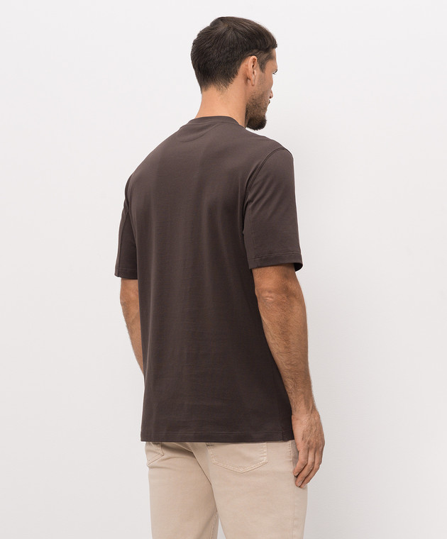 Brunello Cucinelli Коричнева футболка M0B138440 зображення 4