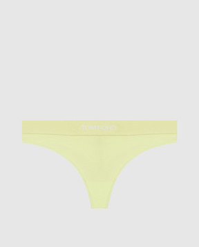 Tom Ford Зелені трусики-тонг з візерунком логотипа KNJ009JEX166