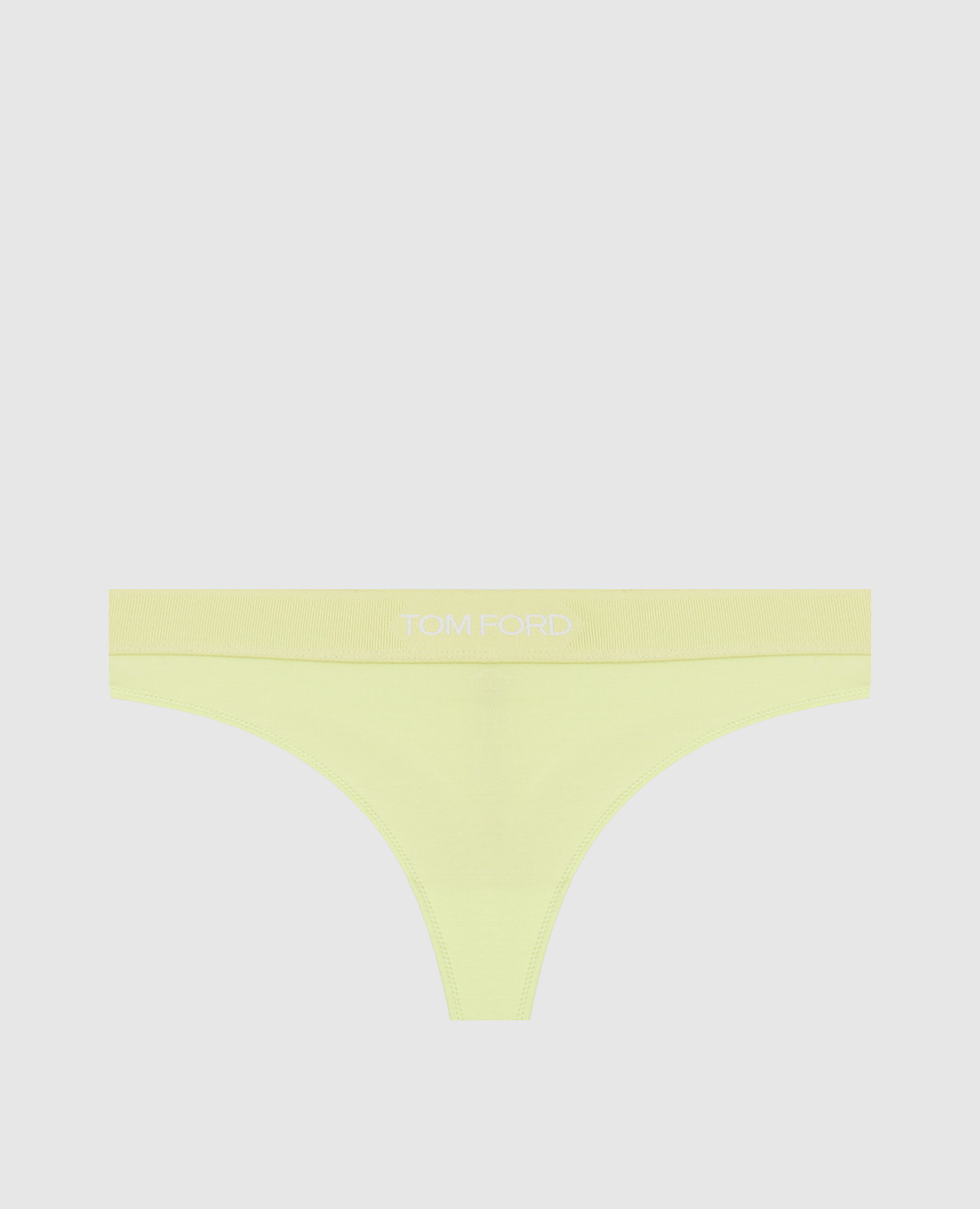 Зеленые трусики-тонг с логотипом узором