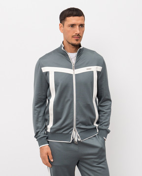 Stefano Ricci Зелена спортивна куртка із шовком K818925R31T26270