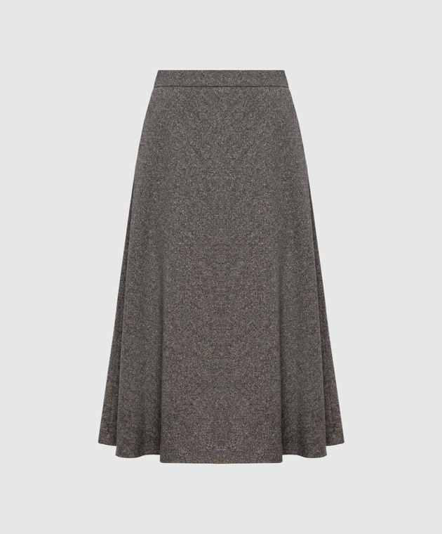 Max Mara Серая юбка PALAZZI с шерстью MSTPALAZZI