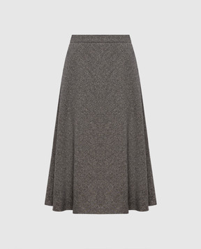 Max Mara Серая юбка PALAZZI с шерстью MSTPALAZZI