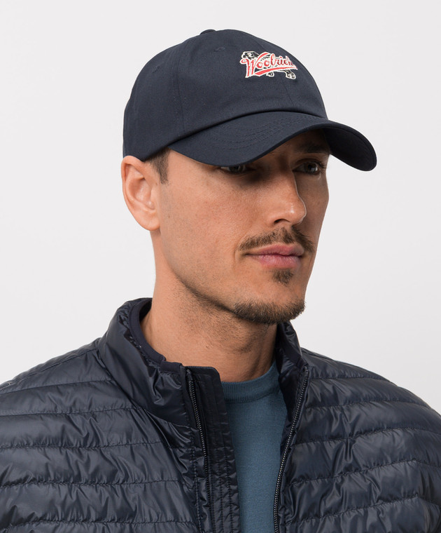 Woolrich Синя кепка з нашивкою логотипа CFWOAC2035MRUT3745 зображення 2
