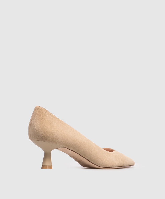 Stuart Weitzman Бежевые замшевые туфли SO391 изображение 3