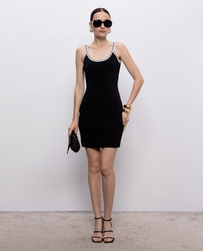 Versace Черное платье мини с открытой спиной 10258341A18357