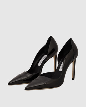 Jimmy Choo Черные кожаные лакированные туфли Brigitte BRIGITTE100PAT