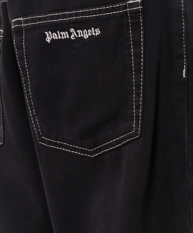 Palm Angels Чорні джинси з вишивкою логотипа PMYA049S26DEN007 зображення 5