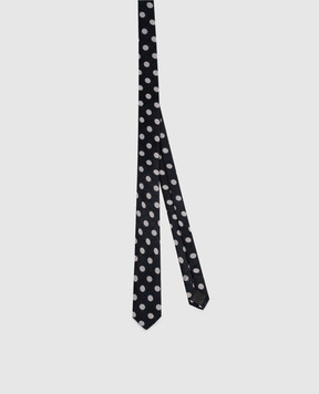 Ermanno Scervino Черный галстук из шелка в горох D482R700XPN