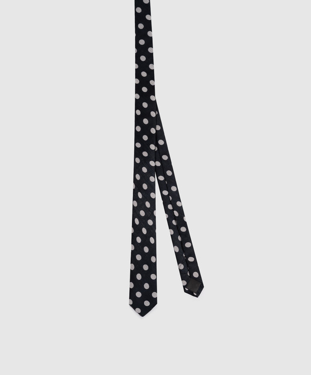 Ermanno Scervino Черный галстук из шелка в горох D482R700XPN изображение 3