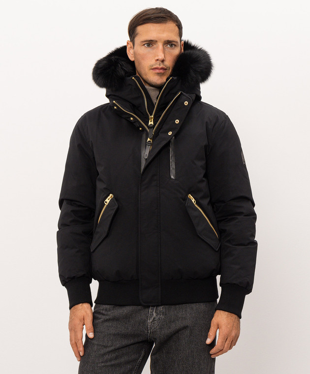Mackage Чорна пухова куртка Dixon з хутром лисиці DIXONBXZ зображення 3