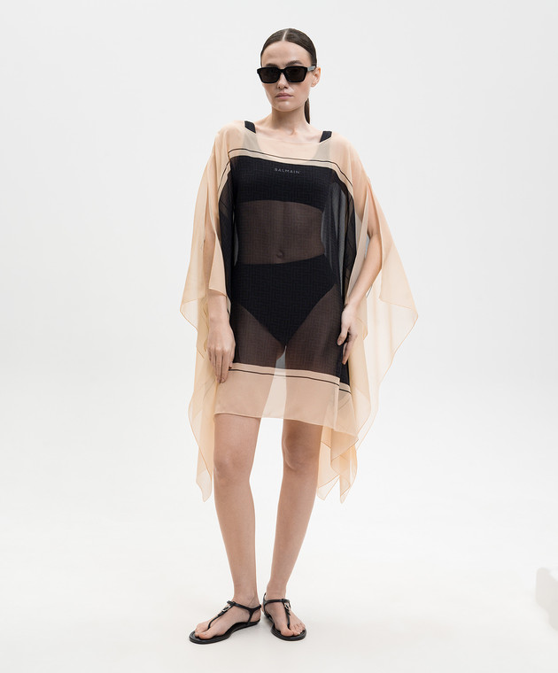 Balmain Пляжное платье из шелка с принтом BKA172450 изображение 2